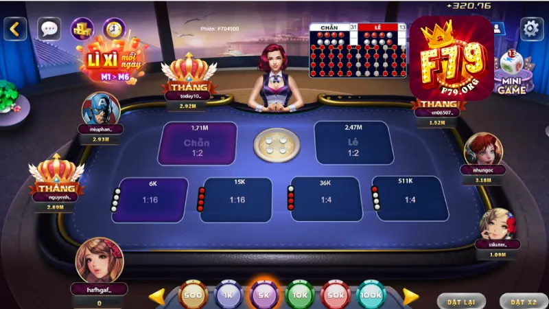 Xóc đĩa F79 - Game đổi thưởng online xanh chín hàng đầu