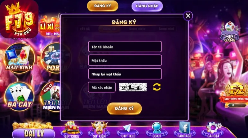 Hướng dẫn đăng ký và đăng nhập F79 - Game đổi thưởng số 1 Châu Á