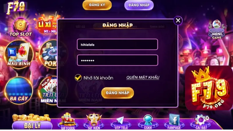 Hướng dẫn đăng ký và đăng nhập F79 - Game đổi thưởng số 1 Châu Á